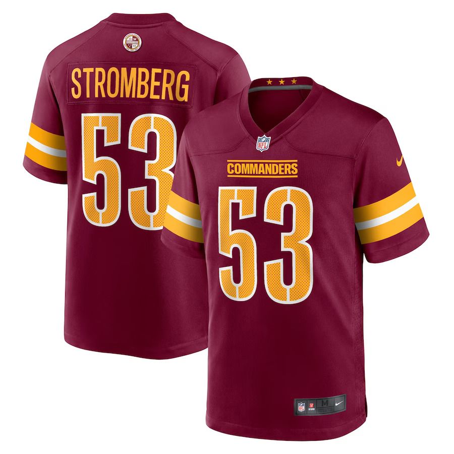 Men Washington Commanders 53 Ricky Stromberg Nike Burgundy Team Game NFL Jersey